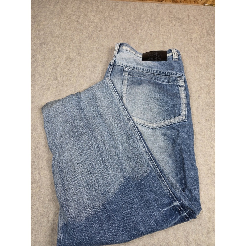 Brock Denim Vintage Jeans Baggy‎ Skater Blue Wide Leg Size 40x30 Grunge